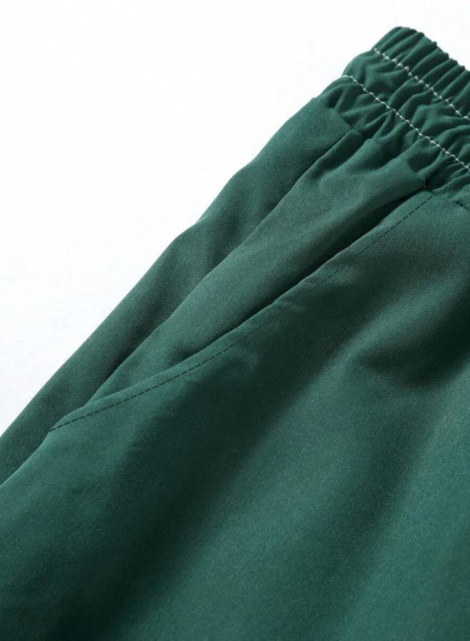 Take Two Men Dark Green Short Sleeve Shirt and Trousers Co-Ords - Image 5